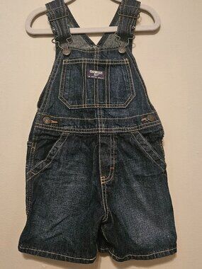 OshKosh B'gosh Toddler 100% Cotton Denim Shortalls Size 2T